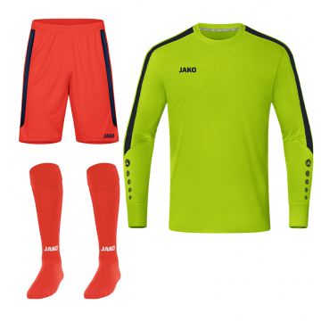 Set: Power Torwart-Trikot (1/4 Arm), Power Short und Glasgow Stutzenstrumpf
